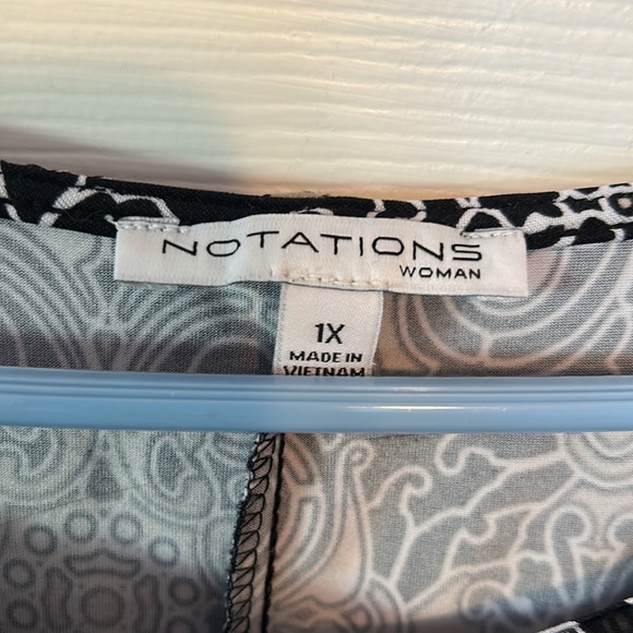 Black geometric blouse - Picture 4 of 5